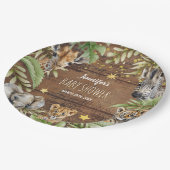 Safari Baby Shower, Rustic Jungle Themed Party ペーパープレート (アングル)