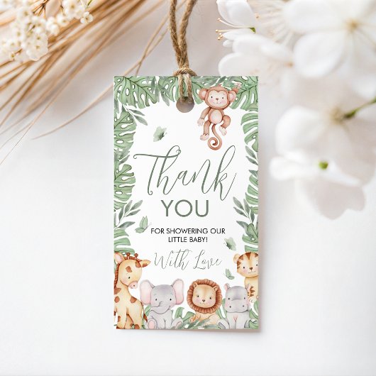 Safari Baby Shower Thank You Tag ギフトタグ