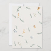 Safari Baby Shower Watercolor Background  招待状 (裏面)