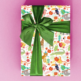 Safari Birthday Wrapping Paper, safari animals  ラッピングペーパーシート