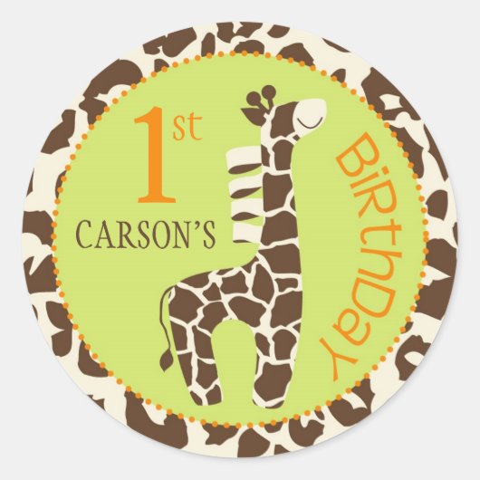 Safari Boy OR Sticker CHE 1 ラウンドシール (正面)