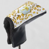 Safari Chic Gold Leopard Print Putter  ゴルフヘッドカバー (3/4 正面)