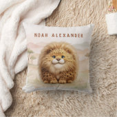 Safari Cute Zuberi The Fluffy Leopard Name Kids クッション (ブランケット)