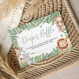 Safari Diaper Raffle Card エンクロージャーカード