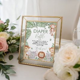 Safari Diaper Raffle Sign 台座サイン