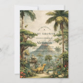 Safari Dino Baby Shower 招待状 (正面)