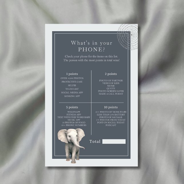 Safari Elephant携帯電話のベビーシャワーの内容 (クリエイターアップロード済み)
