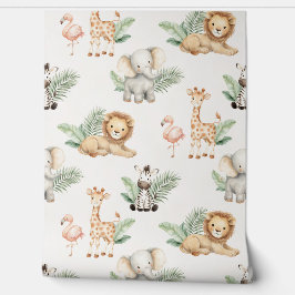 Safari Elephant Giraffe Zebra Flamingo Lion Baby 壁紙