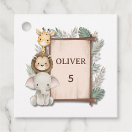 Safari Favor Tags, Oliver's 5th Birthday Gift Tags フェイバータグ