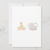 Safari floral Spanish Baby Shower Girl invitation 招待状 (裏面)