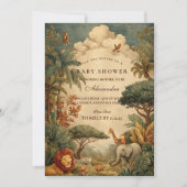 Safari Foliage & Friends Baby Shower 招待状 (正面)