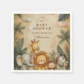 Safari Forest Creatures Baby Shower スタンダードカクテルナプキン (正面)