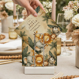 Safari Forest Creatures Baby Shower スタンダードカクテルナプキン