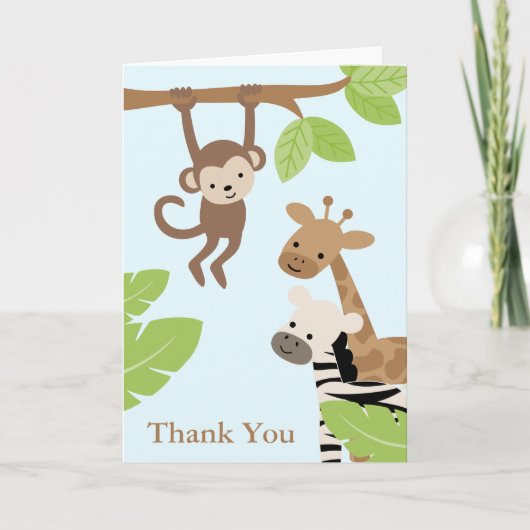 Safari Friendsの誕生日 サンキューカード (正面)