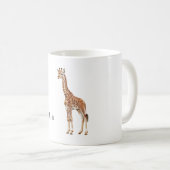 Safari Giraffe Animal コーヒーマグカップ (正面右)