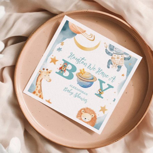 Safari Houston私たちはボーイアウトスペースを持っている スタンダードカクテルナプキン