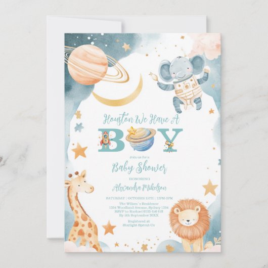 Safari Houston私たちはボーイアウトスペースを持っている 招待状 (正面)