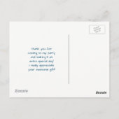 Safari Jungle Animal Theme Party Thank You ポストカード (裏面)