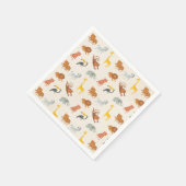 Safari Jungle Animals スタンダードカクテルナプキン (角)