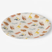 Safari Jungle Animals ペーパープレート (アングル)