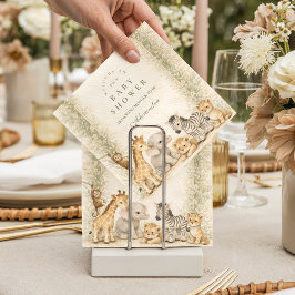 Safari Jungle Animals Arch Baby Shower スタンダードカクテルナプキン