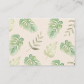 Safari Jungle Animals Baby Shower Diaper Raffle エンクロージャーカード (裏面)