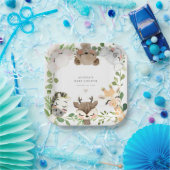 Safari Jungle Animals Baby Shower Paper Plates ペーパープレート (パーティー)