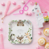 Safari Jungle Animals Baby Shower Paper Plates ペーパープレート (パーティー)