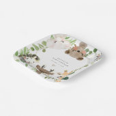 Safari Jungle Animals Baby Shower Paper Plates ペーパープレート (傾斜あり)