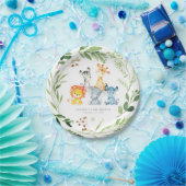 Safari Jungle Animals Baby Shower Paper Plates ペーパープレート (パーティー)