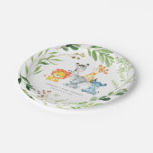 Safari Jungle Animals Baby Shower Paper Plates ペーパープレート (アングル)