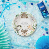 Safari Jungle Animals Baby Shower Paper Plates ペーパープレート (パーティー)