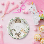Safari Jungle Animals Baby Shower Paper Plates ペーパープレート (パーティー)