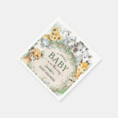 Safari Jungle Animals Baby Shower Tropical スタンダードカクテルナプキン (角)