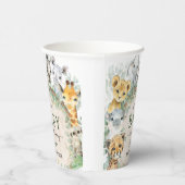 Safari Jungle Animals Baby Shower Tropical 紙コップ (右)