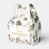 Safari Jungle Animals Birthday Party Favor Box フェイバーボックス (裏面サイド)