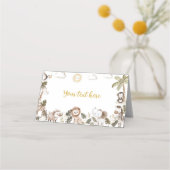 Safari Jungle Animals Birthday Party Food Tent プレイスカード (裏面)