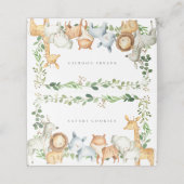 Safari Jungle Animals Buffet Food Labels プレイスカード (外部開封)