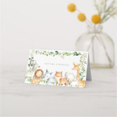 Safari Jungle Animals Buffet Food Labels プレイスカード (裏面)
