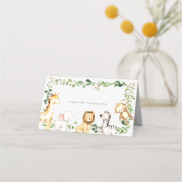 Safari Jungle Animals Buffet Food Labels プレイスカード