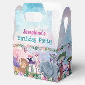 Safari jungle animals girl custom フェイバーボックス (オープン)