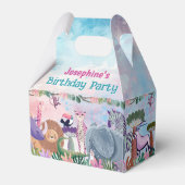 Safari jungle animals girl custom フェイバーボックス (正面サイド)
