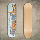 Safari jungle animals kids custom skateboard スケートボード