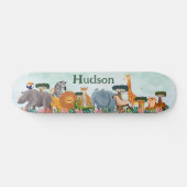 Safari jungle animals kids custom skateboard スケートボード (横)