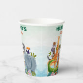 Safari jungle animals watercolor 紙コップ (右)