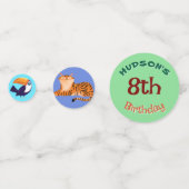 Safari jungle animals watercolor birthday コンフェッティ (裏面)