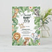 Safari Jungle Baby Shower Invitation 招待状 (スタンド正面)