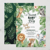 Safari Jungle Baby Shower Invitation 招待状 (正面/裏面)