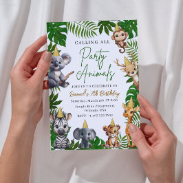 Safari Jungle Birthday Invitation for Kids 招待状