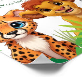 Safari Jungle Birthday Welcome Poster ポスター (角)